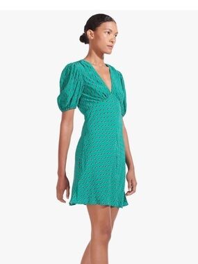 STAUD Milla Mini Dress in Vine